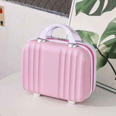現貨：韓版女士手提箱子小行李箱14寸手提化妝包迷你旅行箱小包