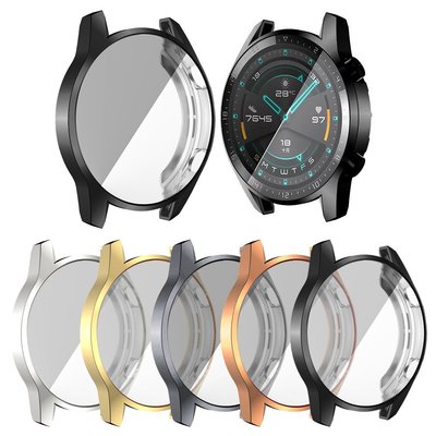 【手錶錶帶】適用華為watch GT2 46\/42mm智能手錶保護殼硅膠全包屏幕防摔軟套