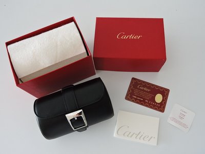 絕版 Cartier 卡地亞 小牛皮攜帶收藏手錶盒 錶袋 飾品盒