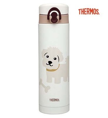 THERMOS 膳魔師 狗年款 不鏽鋼真空保溫瓶 保冷保溫杯 彈蓋瓶 500ML JNF-500DG-VAN 0.5L