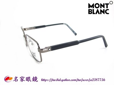 《名家眼鏡》MONT BLANC萬寶龍紳士魅力銀色全框配黑色鏡腳光學鏡框MB687-D 012【台南成大店 】
