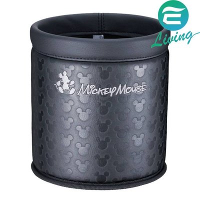 【易油網】NAPOLEX 米奇圓型垃圾桶 WD-213 皮革黑