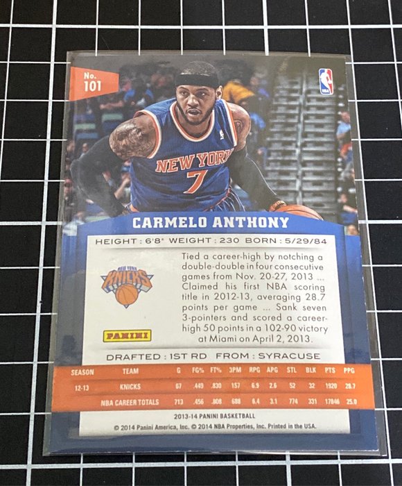 2024正規激安】 NBA Carmelo Anthony サイン オート カード カーメロ 