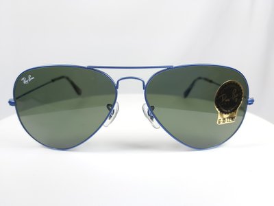 『逢甲眼鏡』Ray Ban雷朋 全新正品 太陽眼鏡 海軍藍金屬細框 黑色鏡面【RB3025-9187/31 58】