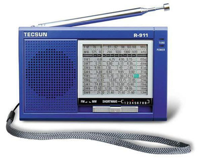 精品Tecsun/德生 R-911 袖珍式高靈敏度11波段老人便攜考試調頻收音機