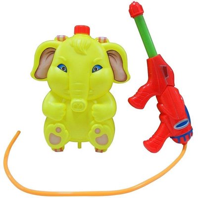 【TreeWalker 露遊】大象水槍 可背式 水槍 游泳 水上活動 親子遊戲 (黃色大象)