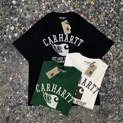 【特價免運】CARHARTT WIP 卡哈特工裝潮牌卡通人物印花寬松簡約款休閑短袖T恤