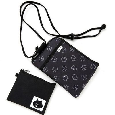 ♥小花日韓雜貨 ♥ -- 可愛貓咪ne net日雜贈品兩件組手機包收納包+錢包