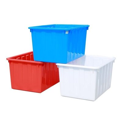 現貨熱銷-進口加厚大號塑料水箱長方形儲水桶大容量養魚箱水產養殖箱家用周