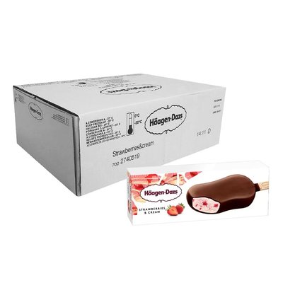 美兒小舖COSTCO好市多線上代購～Häagen-Dazs 哈根達斯 草莓雪糕(80毫升x24枝)