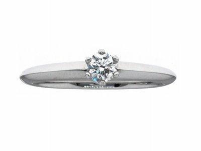 【JDPS久大御典品 / 鑽石專賣】Tiffany鑽石戒指0.18克拉 H/VS1 鉑金檯 盒證齊 編號Q3208