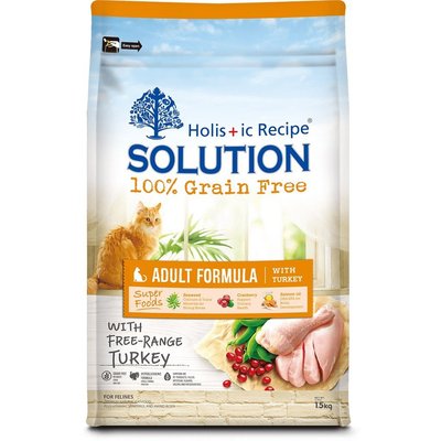 耐吉斯 Solution 無榖 成貓 居家慢活配方 [美國放養雞肉] 貓飼料 添加海藻+蔓越莓+鮭魚油 3kg