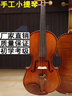 進口歐料成人入門小提琴初學 者大學生兒童學習實木純 手工專業級-Misaki精品