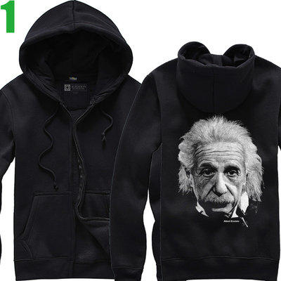 【愛因斯坦 Albert Einstein 物理學家】連帽厚絨長袖經典人物主題外套 新款上市購買多件多優惠!【賣場一】