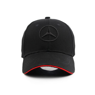 新品 汽車車標帽 棒球帽 AMG賽車帽子四季戶外賓士棒球帽BENZ刺繡鴨舌帽