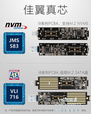 硬盤盒佳翼領航員M.2固態移動硬盤盒NVME/SATA SSD轉USB3.1直插U盤磁吸
