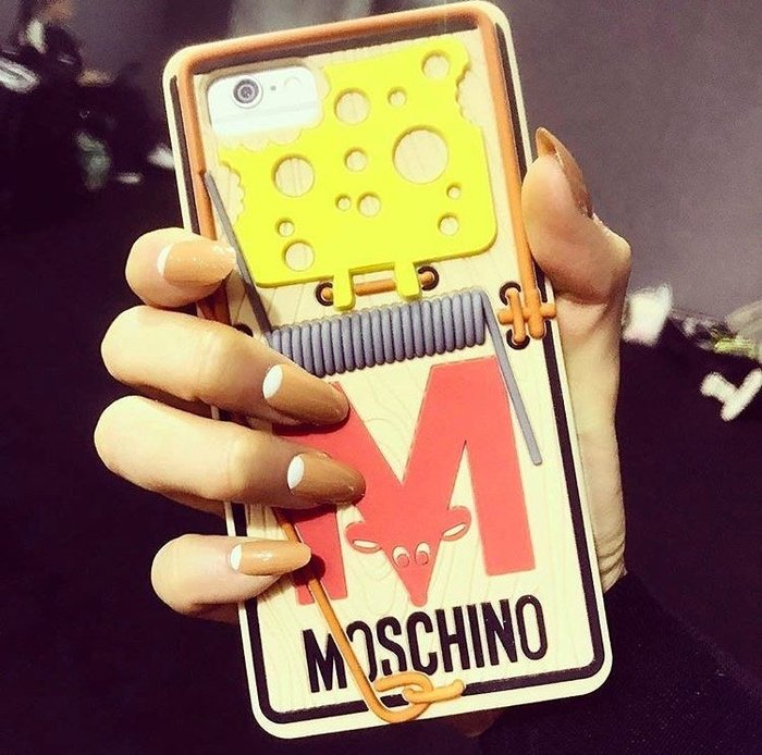 moschino mouse trap phone case