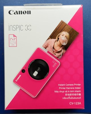Canon iNSPiC CV-123A 拍可印相機 泡泡糖粉色（全新故障零件機）