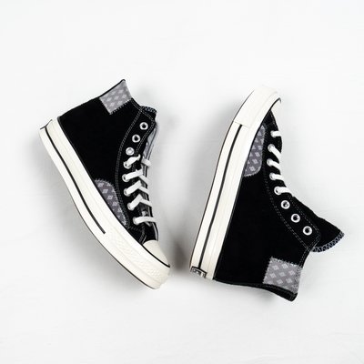 Converse Chuck Taylor All Star 1970 Suede 黑白拼接 麂皮 板鞋166855C