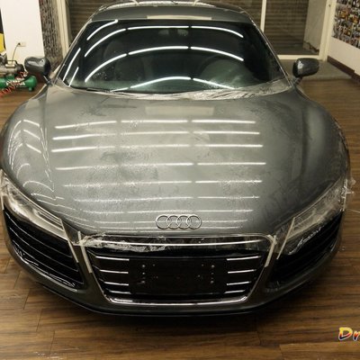 Dr Color 玩色專業汽車包膜audi R8 Coupe 細紋自體修復透明犀牛皮 引擎蓋 前保桿 前葉子板 Yahoo奇摩拍賣