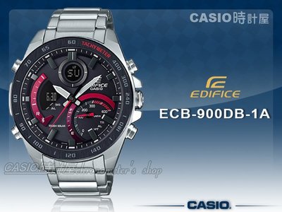 CASIO 時計屋ECB-900DB-1A CASIO 太陽能雙顯男錶  智能手機連接 防水100m