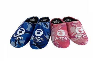 Aape BAPE 拖鞋【現貨】門市 真品 絕版 藍粉一組 迷彩 室內拖 情侶鞋 潮牌 禮品 交換禮物