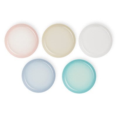 Le Creuset 瓷器花蕾系列餐盤22cm 雪花白/沙丘白/淡粉紅/海岸藍/薄荷綠 特價680元