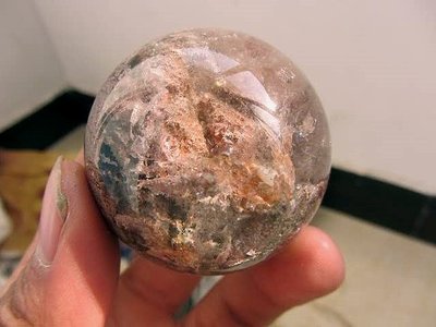 [Disk水晶][有球必應]彩色幽靈水晶球(50mm165g)送木製球座GB-32