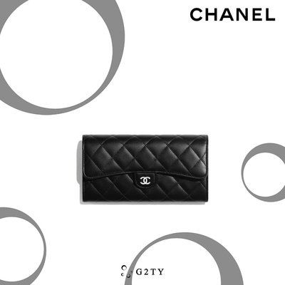 [G2TY] Chanel | Classic Long Flap Wallet 長夾 銀釦 格紋 小羊皮 經典蓋口長夾