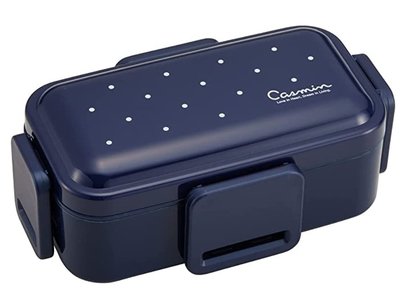 13731A 日本製 限量品 日式深藍水玉點點飯麵盒丼飯盒 和風定食可微波雙層餐盒野餐露營外出午餐盒辦公學校便攜便當盒