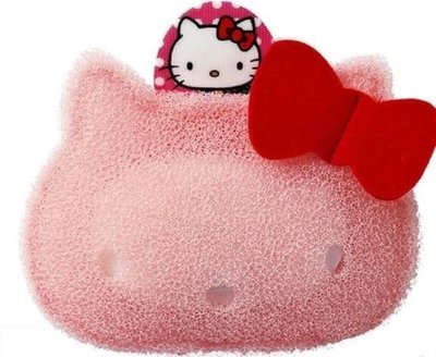 三麗鷗HELLO KITTY凱蒂貓日本製肥皂海綿 洗澡海綿 沐浴海綿 刷澡海綿