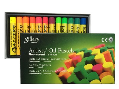 藝城美術~韓國MUNGYO gallery Artists' Oil Pastels 螢光色12色油性粉彩--油性粉蠟筆