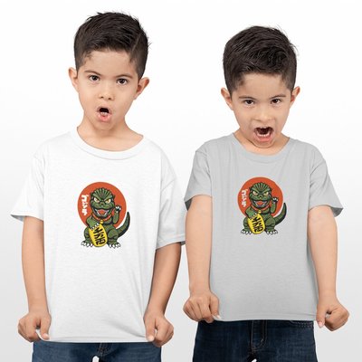 LUCKY GODZILLA 兒童短袖T恤 2色 授權新年招財怪獸哥吉拉服飾日本童裝嬰幼兒親子裝