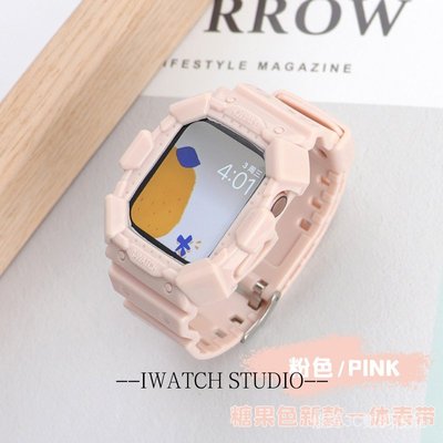 優詩創意iwatch 6 錶帶 卡西歐造型一體錶帶 適用於Apple watch654321代表帶