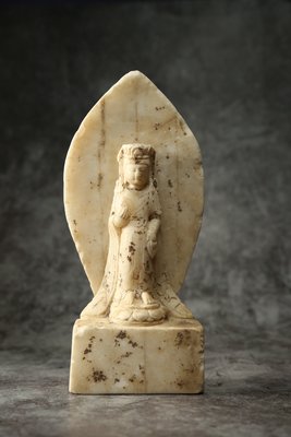 北魏時期 漢白玉觀音石雕