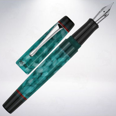 台灣 製筆精基 OPUS 88 Minty 滴入式彈性尖鋼筆: 海洋藍