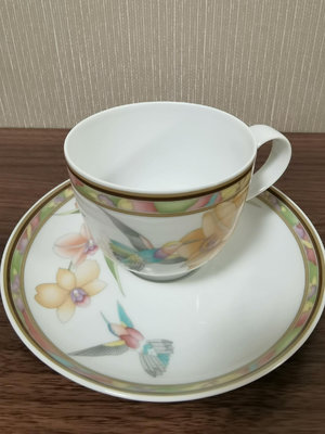 日本回流瓷器德國獅牌咖啡杯一套天堂鳥Hutschenr
