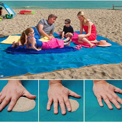 Sand Free Mat 新款神奇漏沙海灘墊戶外超大露營海邊旅行沙灘墊子