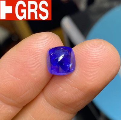 【台北周先生】天然皇家藍藍寶石 6.52克拉 vivid blue 皇家藍 超美糖塔切割 錫蘭產 送GRS證書