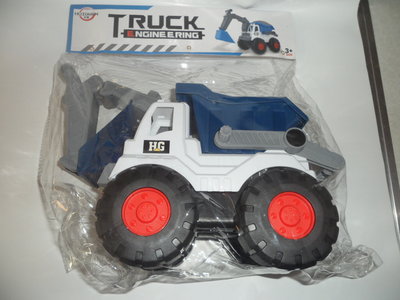塑膠 模型 玩具 工程車 ( 挖土機 挖土裝載車 ) ( 全新未拆 )