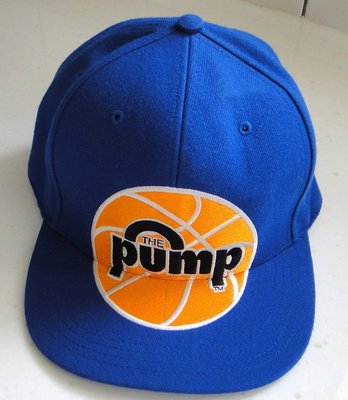 Reebok CLASSIC PUMP 刺繡 LOGO 藍色 棒球帽 運動帽 帽子 可調式後扣