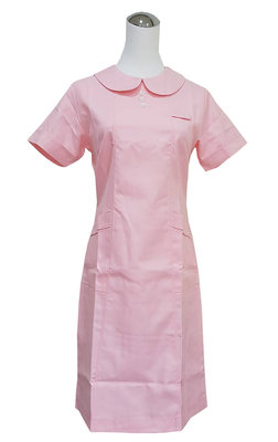 萊亞生活館 台製護士服【H703 護士裙裝-後拉鍊-粉紅色-短袖】