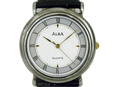 [專業] 石英錶 [ALBA 550106] 雅柏 圓形時尚錶[庫存新錶][白色面]中性/軍錶