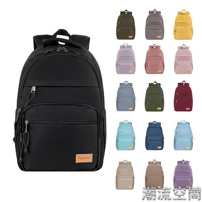【OMNIA】輕旅行大容量收納款筆電後背包(共18色)-潮流空間