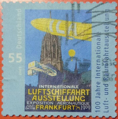 德國郵票舊票套票 2009 100 Years International Aerospace Exhibition Frankfurt