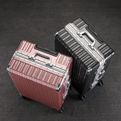 鋁框款拉桿密碼箱男箱子行李箱小型20寸旅行登機箱24寸學生皮箱新~特價