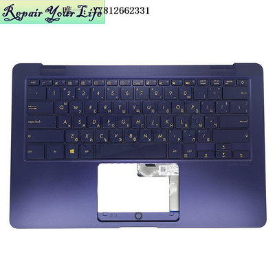 電腦零件全新華碩ASUS鍵盤 UX490UA ZEBOOK UX490 背光 藍色C殼 鍵盤 BG筆電配件