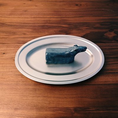 【熱賣精選】日本青芳制作所 AOYOSHI 家用復古不銹鋼餐 魚盤甜點盤家用餐碟