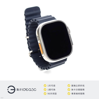 「點子3C」Apple Watch Ultra 49mm LTE版【保固到2024年6月】MQFK3TA A2684 鈦金屬錶殼 午夜色海洋錶帶 DN443