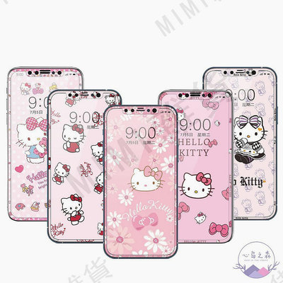 Iphone 15 Pro Max Hello Kitty 鋼化玻璃 Kawayii Kitty iPhone 13 P【MIMI雜貨】